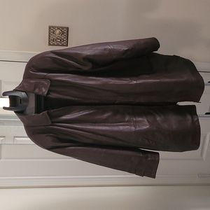 Vintage Dark Brown Women's Leather Jacket 3X